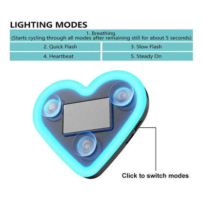 🔥🔥 Solar Powered Wireless LED Heart Shape C-Pillar Neon Light🥳BUY 2 GET 10% OFF