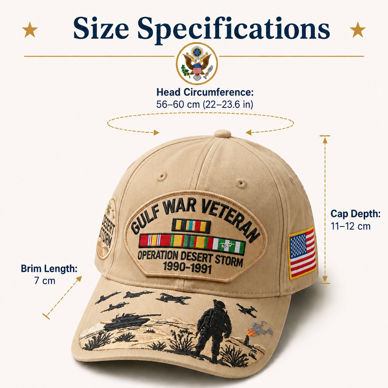 US Last Day Promo: 49% OFF 🎖️ - Gulf War Veteran Tribute Cap