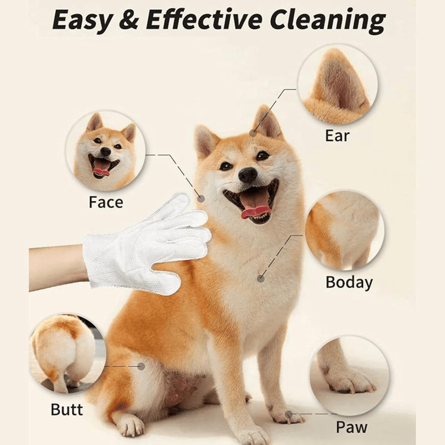 🔥20Pcs Deodorizing Pet Glove Wipes