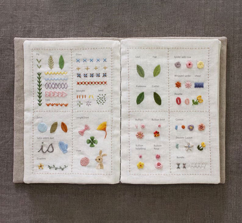 🌈Beginner-Friendly💕2026 Upgraded Embroidery Stitch Book Kit