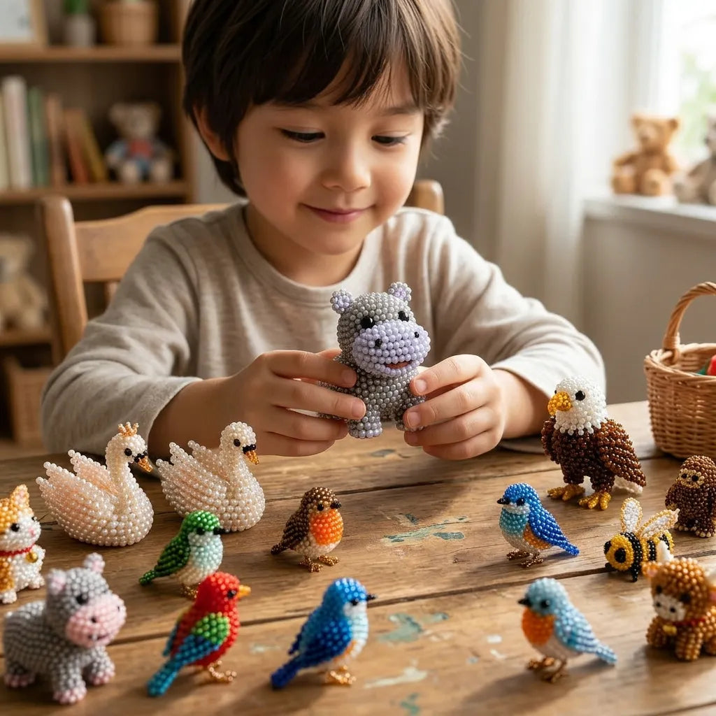 🔥🧵✨ Tiny 3D Beaded Animal DIY Kit(Unfinished Product)