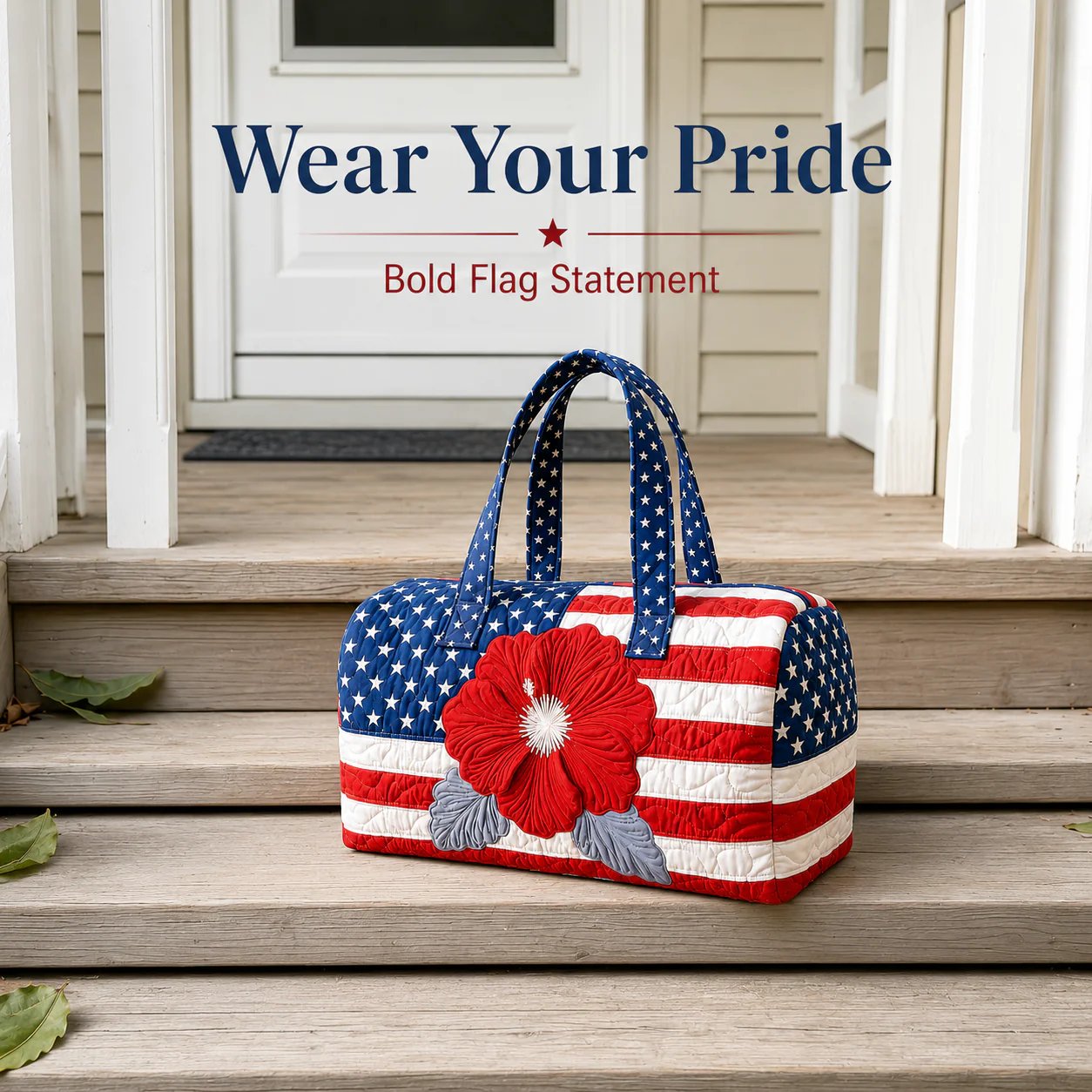 🔥HOT SALE 49% OFF🔥 Floral American Flag Travel Duffel🥳BUY 2 GET 10% OFF