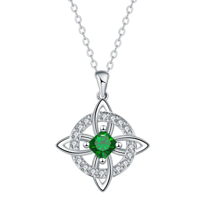 Mystical Birthstone Witches Knot Necklace – Natural Crystal🔮💞Protect Your Loved Ones
