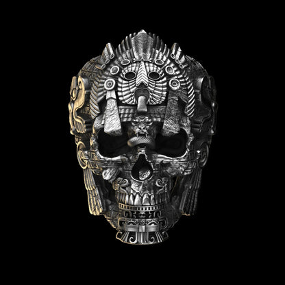 Copper Black Skull Ring