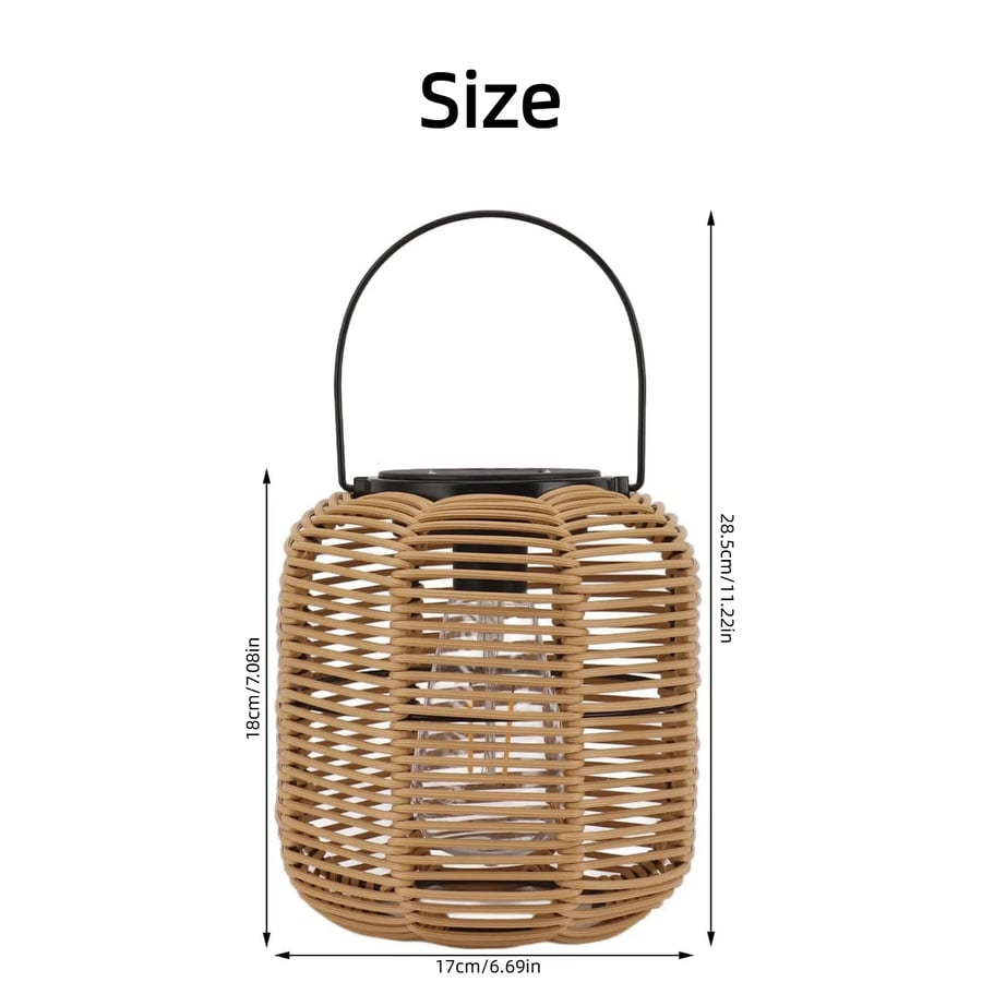 🌙 Rattan Solar Lantern 🔥