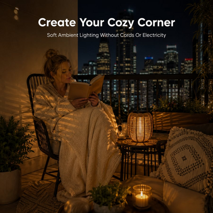 🌙 Rattan Solar Lantern 🔥