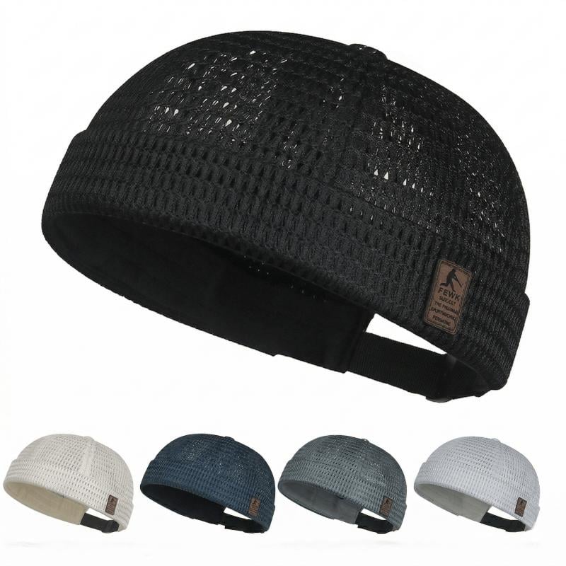 🏆Limited Time Sale 49% OFF🧢Men's Breathable Brimless Docker Hat – Lightweight Mesh Skull Cap for Summer Outdoor Wear