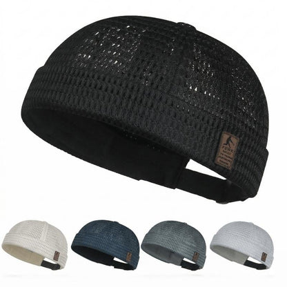 🏆Limited Time Sale 49% OFF🧢Men's Breathable Brimless Docker Hat – Lightweight Mesh Skull Cap for Summer Outdoor Wear