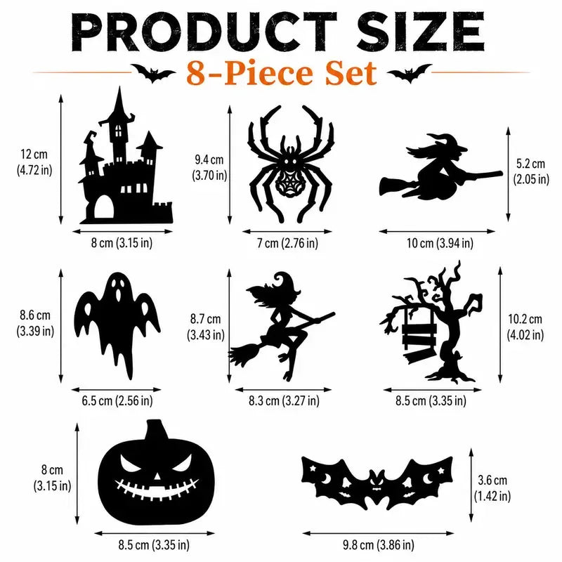🎃 Halloween LED Silhouette Wall Light Stickers – Spooky Glow Made Easy! 👻✨