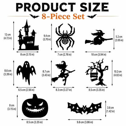 🎃 Halloween LED Silhouette Wall Light Stickers – Spooky Glow Made Easy! 👻✨