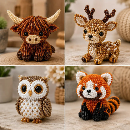 🔥🧵✨ Tiny 3D Beaded Animal DIY Kit(Unfinished Product)