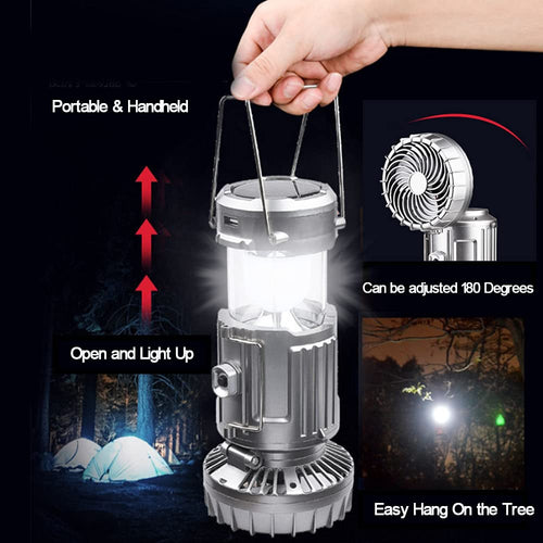 Versatile solar-powered camping lantern🔥