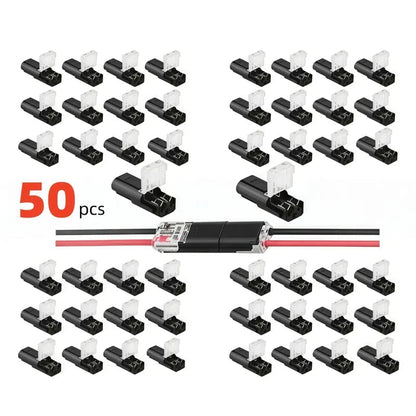 🔥Double-Wire Plug-in Connector Led Light Strip Connectors 2 Pin