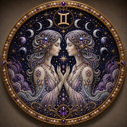 🔥 12 Zodiac Signs Pearl Art Kit ♈🌙