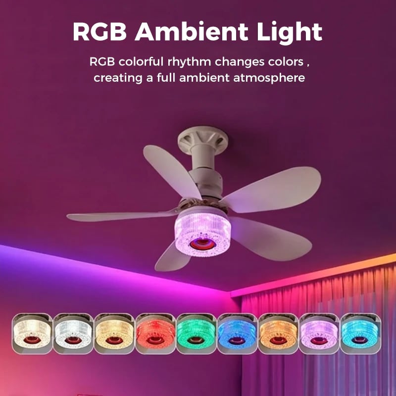 ✨ 3-in-1 Smart Ceiling Fan 💡 Bluetooth Speaker 🎶 Modern LED Ceiling Light Fan