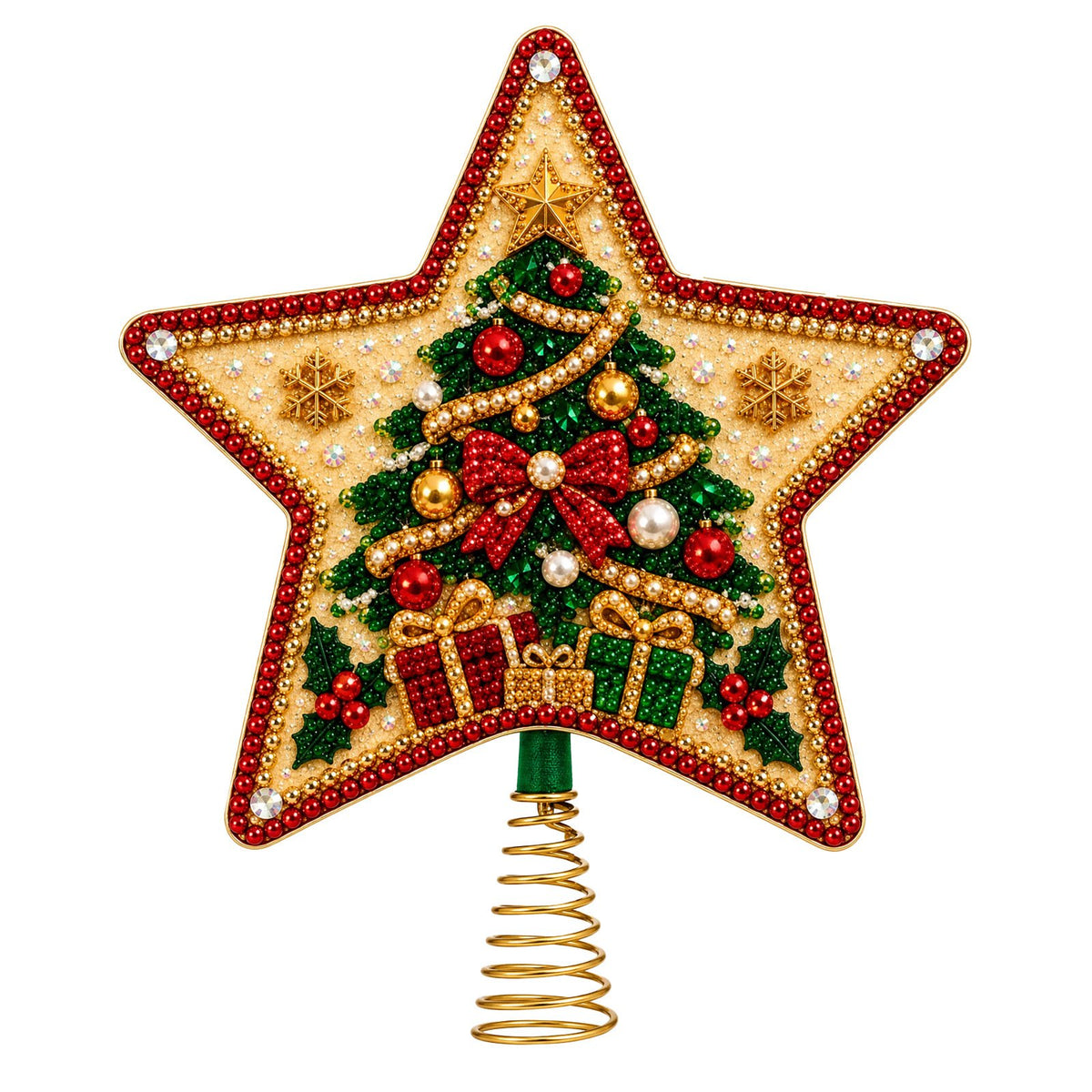 🏆Hot Sale⚡DIY Five-Pointed Star Diamond Painting Christmas Tree Topper