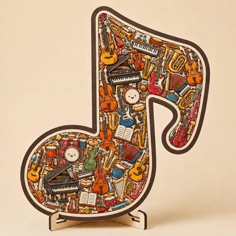 ⌛Limited-time offer🎶Wooden Musical Note Jigsaw Puzzle🧩