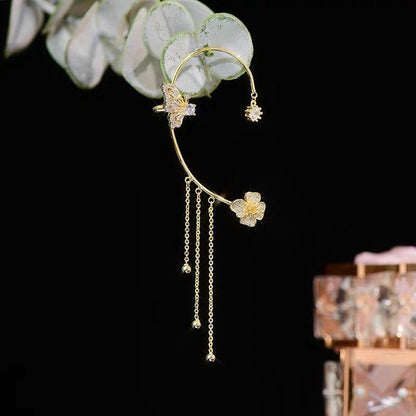 Buy One Get One Free！✨Butterfly Tassel Style Zircon Earrings | Perfect Gift🎁