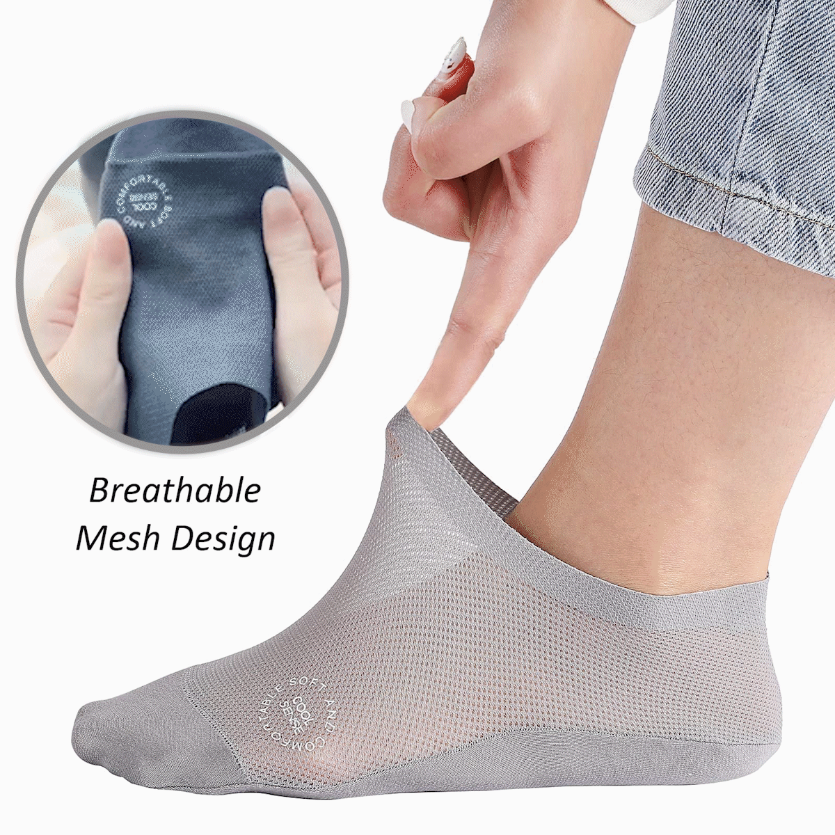 🔥Best-Selling Unisex Ultra-Thin Non-Slip No-Show Socks