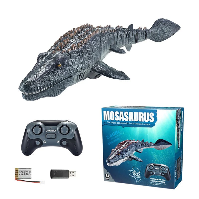 🦕2.4G RC Mosasaurus 🏊 Realistic Swimming Dinosaur Toy