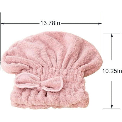 🔥Microfiber Hair Towel Caps, Extrame Soft & Ultra Absorbent, Fast Drying Hair Drying Caps Towel Turban Wrap for Wet Hair Women Light Shiny