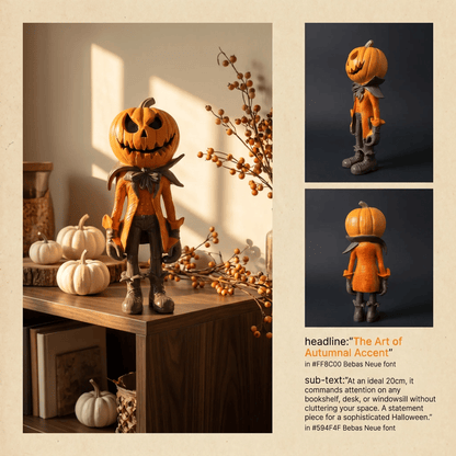🎁🎉 50% OFF This Week! 🌟👻 Halloween Pumpkin Man Figurine 🎃