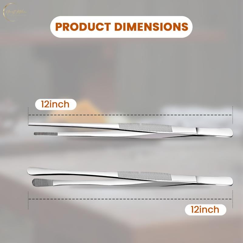 Non-Slip Kitchen Tweezers – 2 PCS   🔥🔥 Buy 2, Get 10% Off