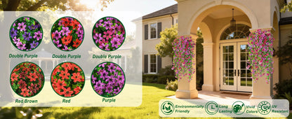 🌷Outdoor cascading daisy and eucalyptus flowers – UV resistant