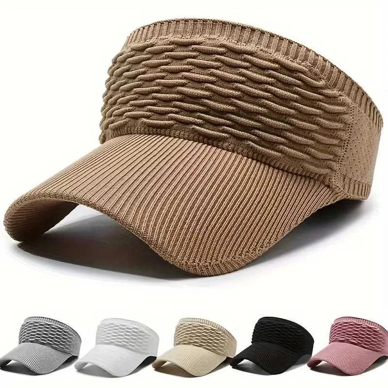 👒 Women's High Ponytail Sun Visor Hat – Breathable Open-Top UV Protection Cap for Running, Beach & Travel