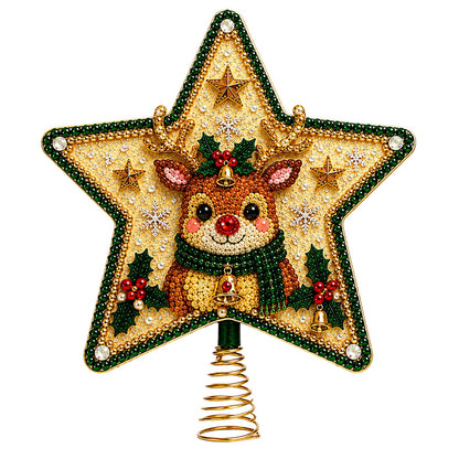 🏆Hot Sale⚡DIY Five-Pointed Star Diamond Painting Christmas Tree Topper