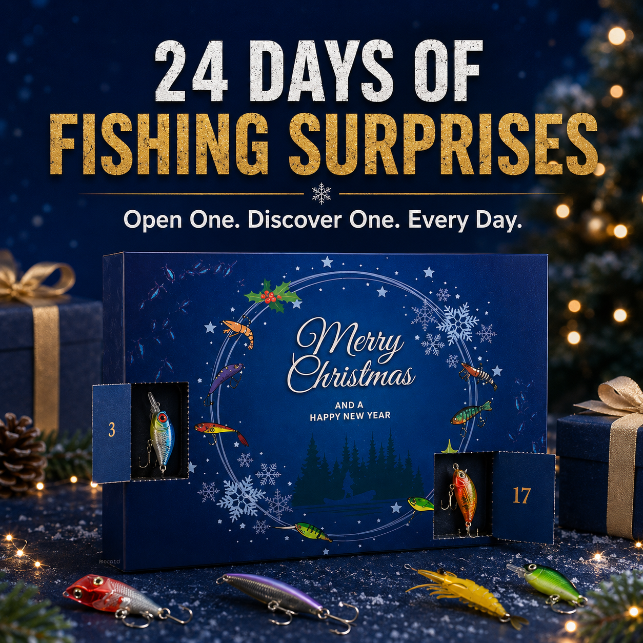 🎣Fishing Advent Calendar-24 Fishing Lures