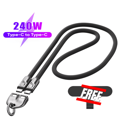 🔥C to C 240W Charging Cable with Wearable Bracelet Design