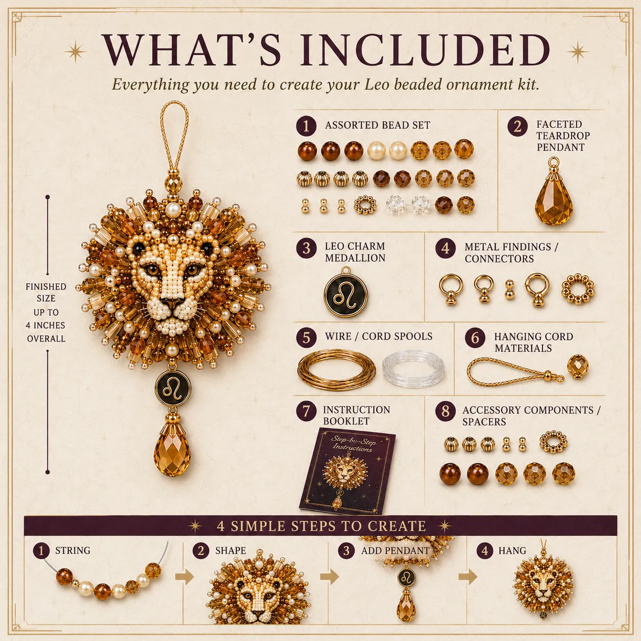 ✨ Zodiac Blessing Beaded Ornament DIY Kit