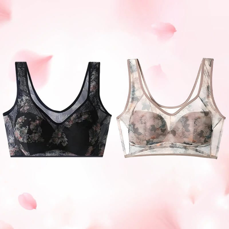 🔥Cooling Comfort Bra Made From Ice Silk And Lace👍