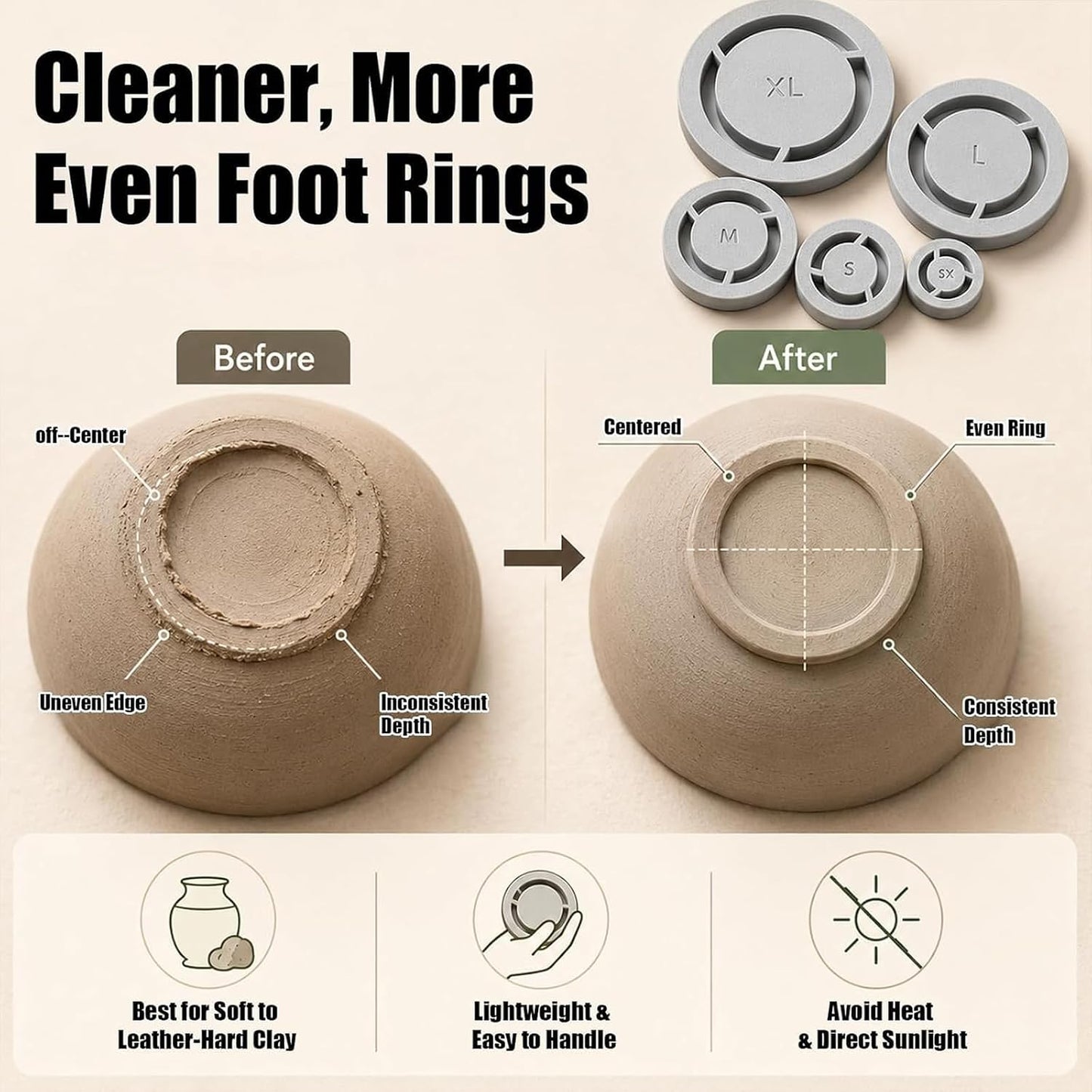 🔥 HOT SALE 🔥🔥Last Day 49% OFF - Pottery Foot Ring Tool
