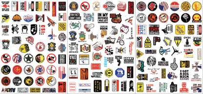 🔥🔥150Pcs Blue Collar Funny Stickers 👷‍♂️