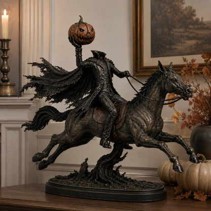 ⏰Limited Stock 50% OFF - 🎃🏇Midnight Chase Headless Horseman Statue✨