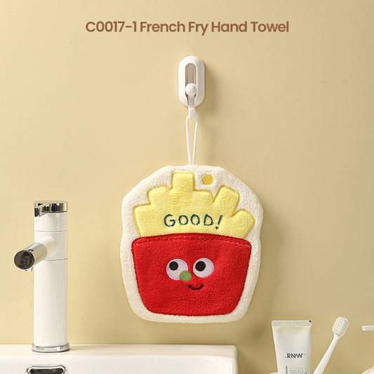 🧼✨ Thick Hanging Cartoon Coral Fleece Hand Towel | Save 60% Today Only