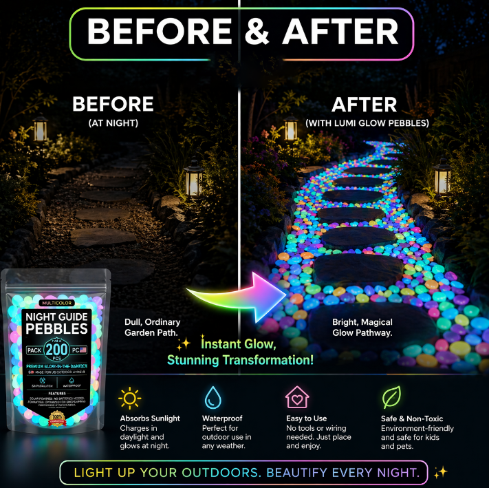 💥LAST DAY SALE 50%OFF💥🌈Colorful Glow-in-the-Dark Garden Stones