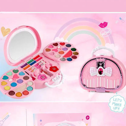 🎉 2026 Sale — Over 26,000 Sold!💖 Kids Washable Makeup Toy Set with Portable Pink Handbag 👛