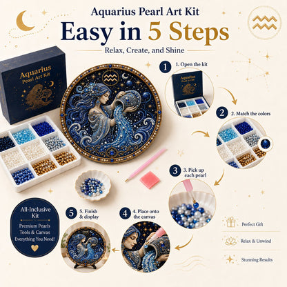 🔥 12 Zodiac Signs Pearl Art Kit ♈🌙