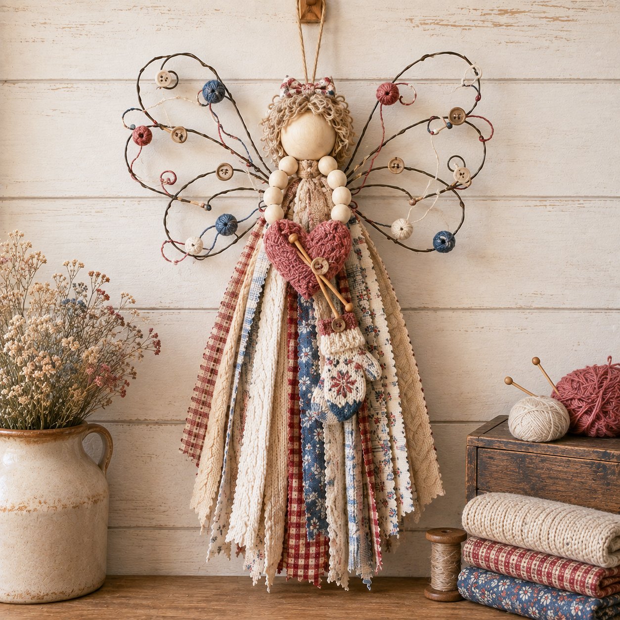 🪽 Angel Fabric Hanging DIY Kit - Stitch a Little Blessing That Stays Forever