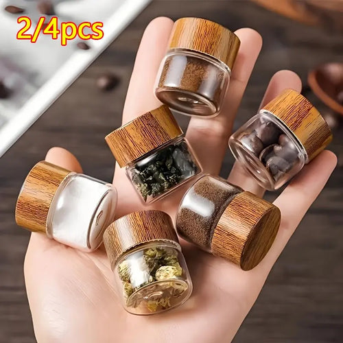 🌿 Portable Mini Glass Storage Jars
