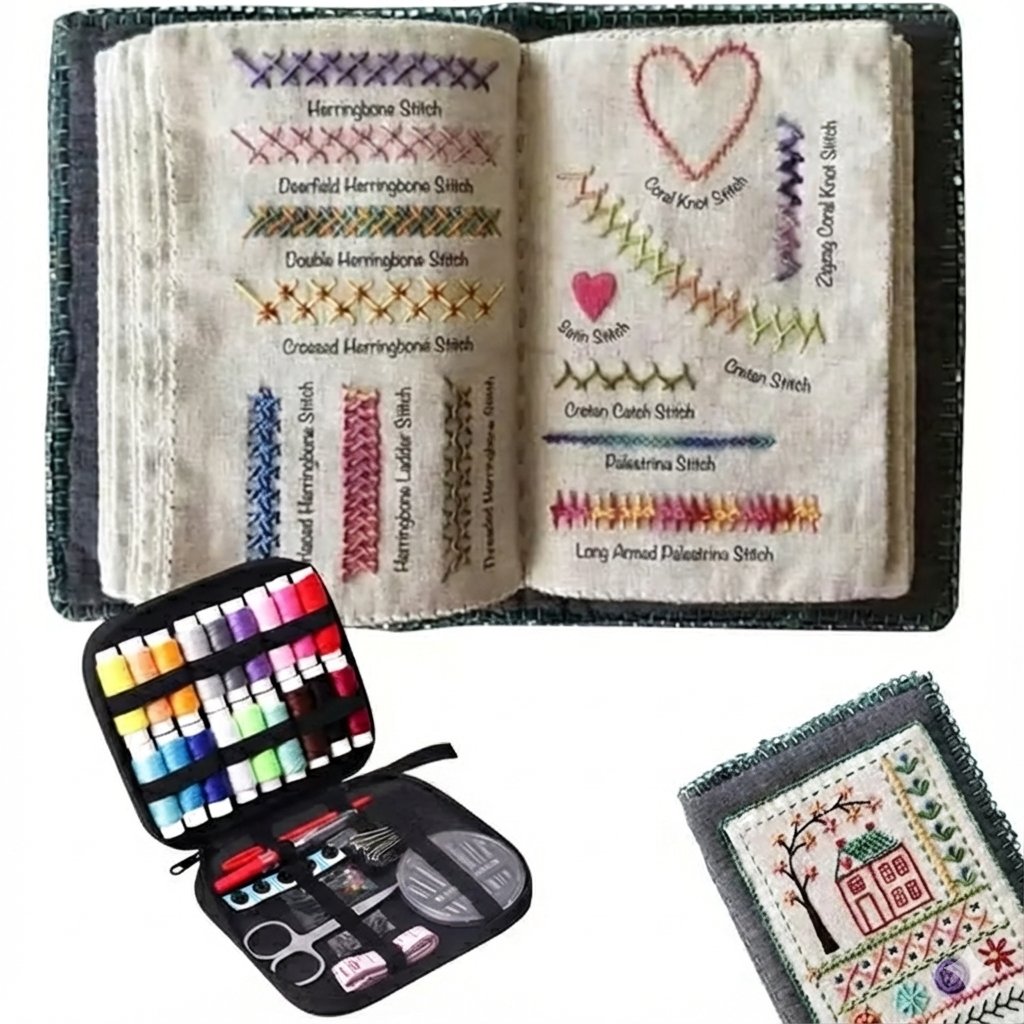 🌈Beginner-Friendly💕2026 Upgraded Embroidery Stitch Book Kit