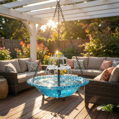 🔥🔥49% Off--Solar Cascade Hanging Bird Bath Fountain🎁Buy 2 Free Shipping