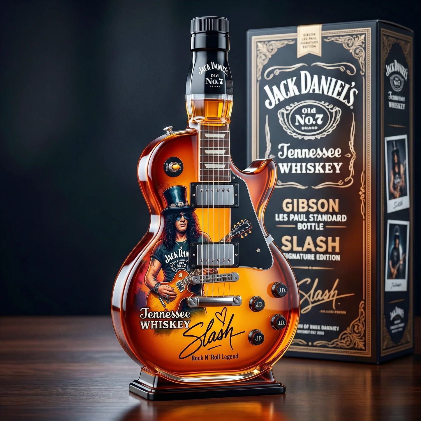 🎁 49% OFF – 👨‍🎤🤘Appetite for Rock: Vintage Sunburst Guitar Figurine Spirit Bottle🎸✨