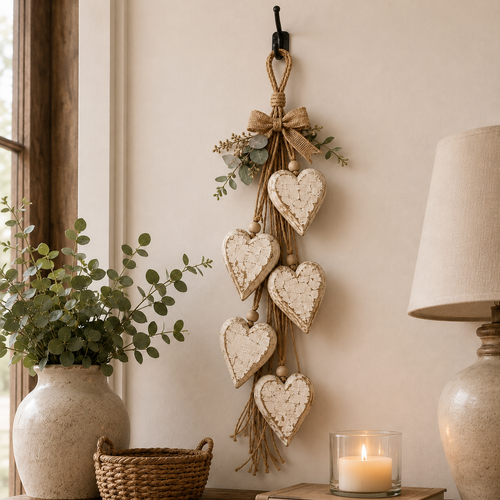 🤎 Hanging Heart Wall Decor - A Heartwarming Gift for Every Home