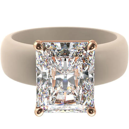 Renfit Silicone Ring – 10×8 mm Emerald Cut CZ | Patent-Pending Design - GlowStone Collection