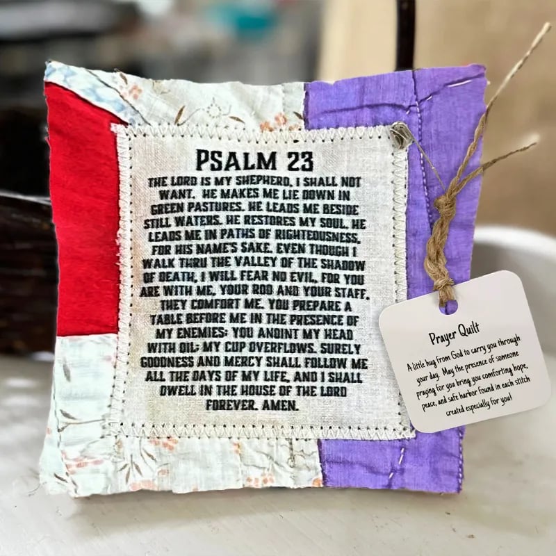 🔥Limited Time Buy 1 Get 1 Free🔥✝️Best Encouraged And Blessed Gift-Prayer Quilt with cross inside