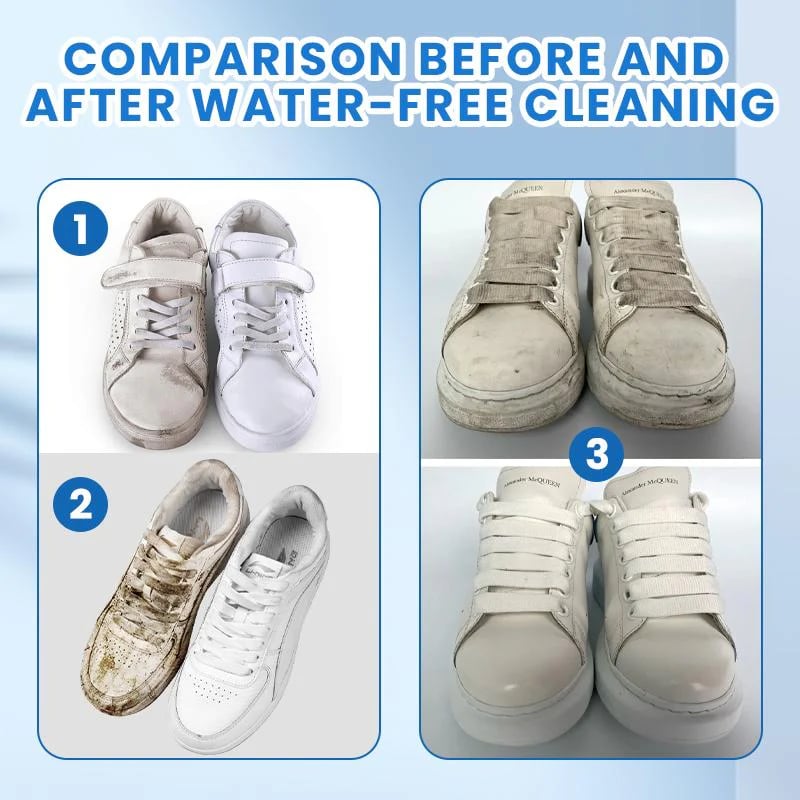 🔥🎁Waterless cleaning cream for white shoes with sponge